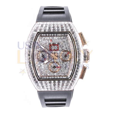 iced out richard mille watch|Richard Mille diamond watch price.